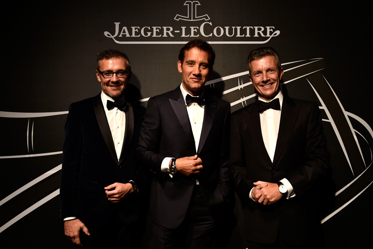 Laurent+Vinay,+Clive+Owen,+CEO+Daniel+Riedo Jaeger LeCoultre+Gala+Dinner+Venice+2014 Getty