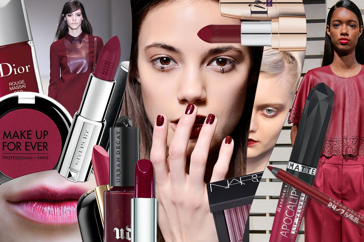 Trucco colore sangria: la tinta pantone autunno/inverno 2014-15