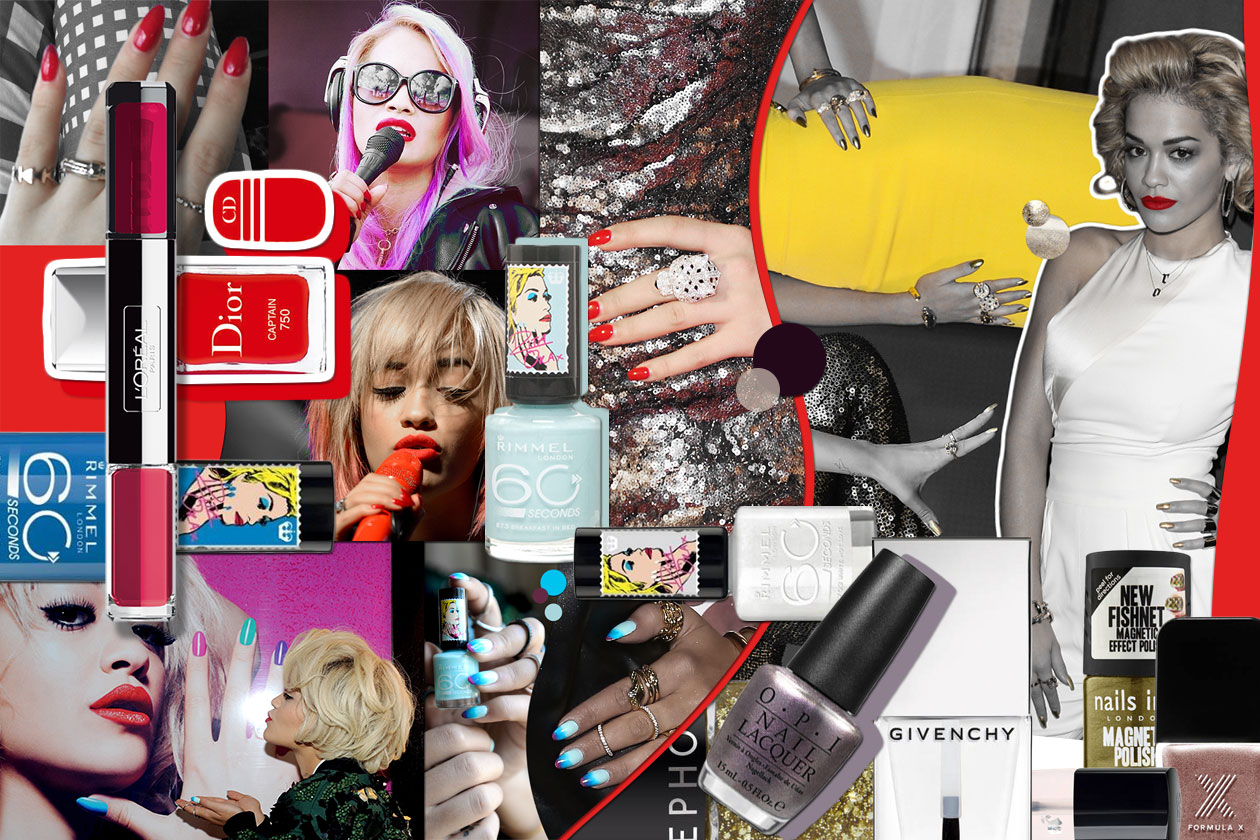 Rita Ora: french, ombré e stampe per le nailart della popstar