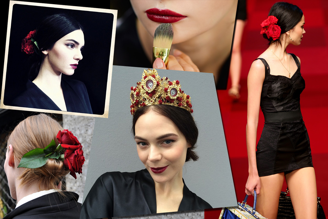 Dolce & Gabbana Primavera/Estate 2015: make up ed hair style della sfilata