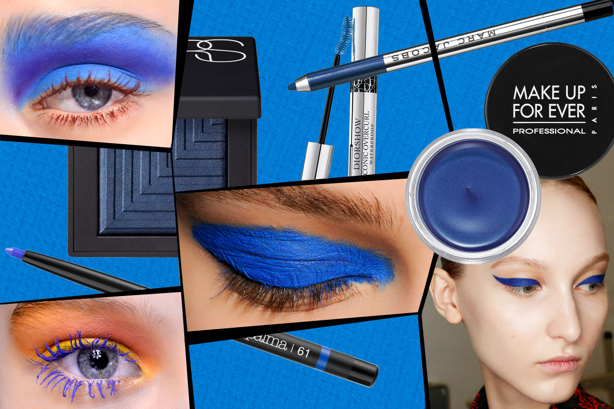Trucco occhi blu con eyeliner e ombretti per l’Autunno/Inverno 2014/15