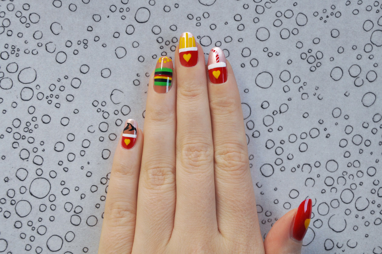 05 FastFoodParty NailArt1