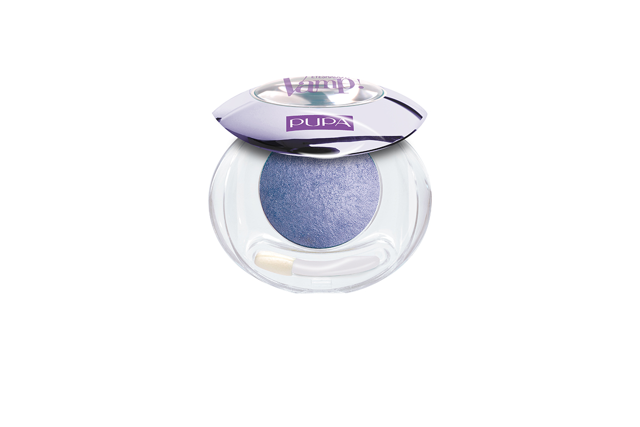 BEAUTY OCCHI DI GHIACCIO​ Make up occhi azzurro Pupa Vamp Eyeshadow wet&dry 001 Far Northic Lilac