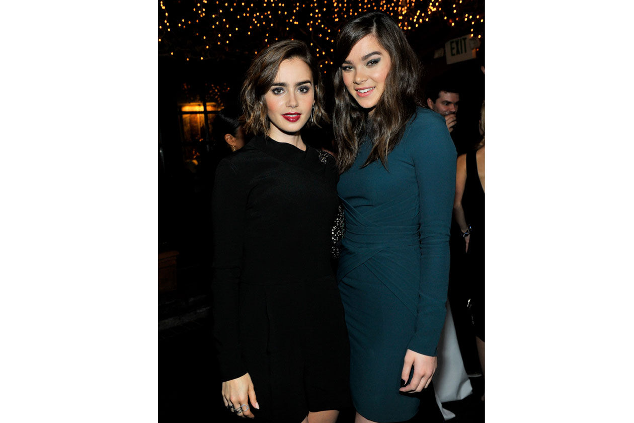 ELIE SAAB PRIVATE DINNER 13 11 2014 Lily Collins & Hailee Steinfeld