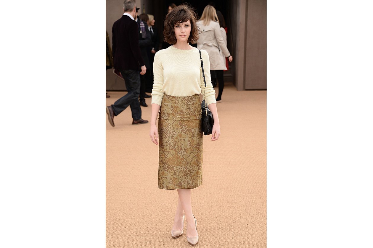 Fashion felicity jones Burberry Prorsum Prefall 2014