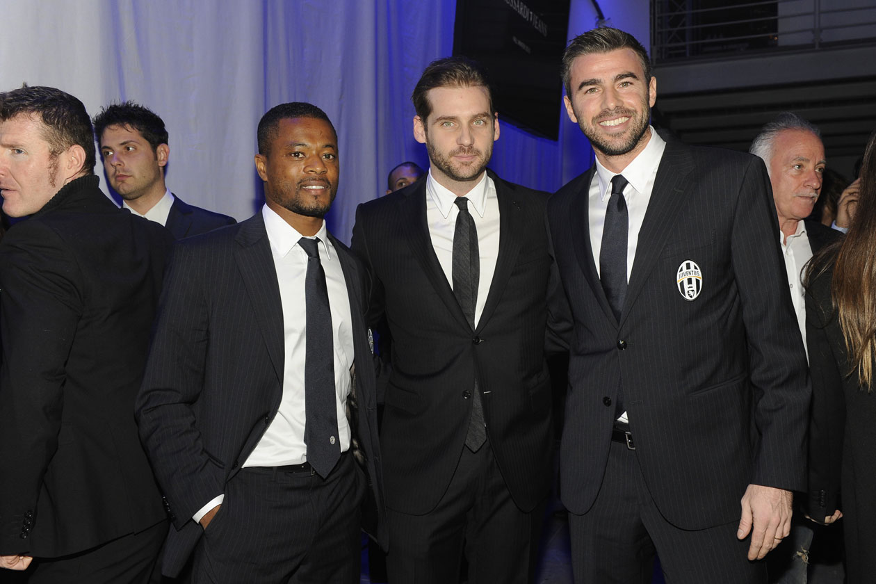 Patrice Evra, Tomaso Trussardi e Andrea Barzagli