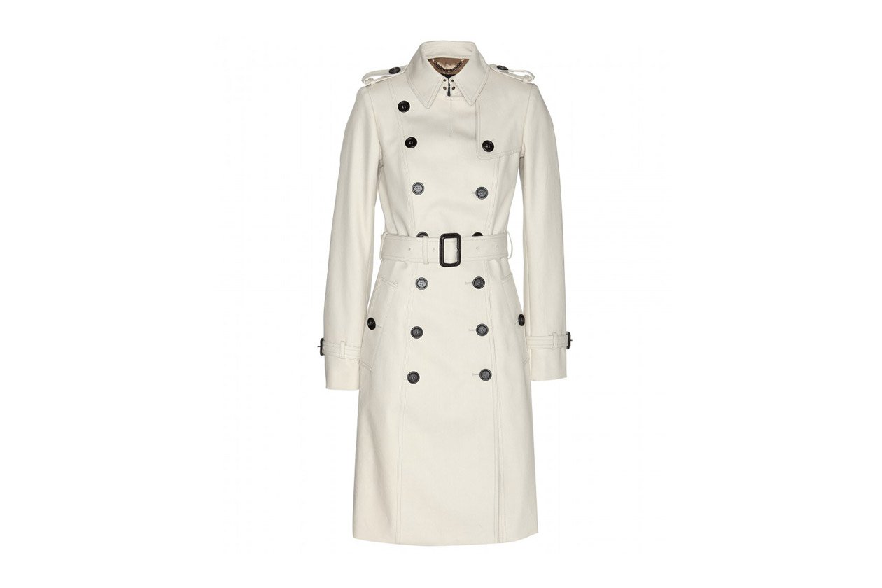 Trucco minimal e trench: Burberry Prorsum Cotton Twill Trench Coat