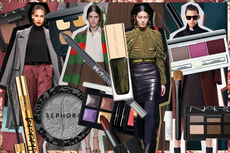 Trucco bordeaux, marrone, verde: tonalità autunnali per abiti e prodotti make up