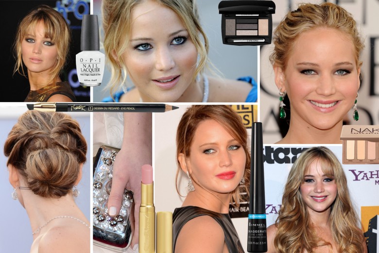 Jennifer Lawrence: i beauty look smokey eyes e labbra nude