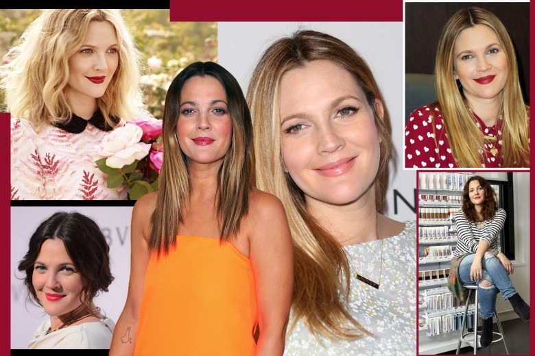 Drew Barrymore: i beauty look luminosi e naturali e la sua linea di make up