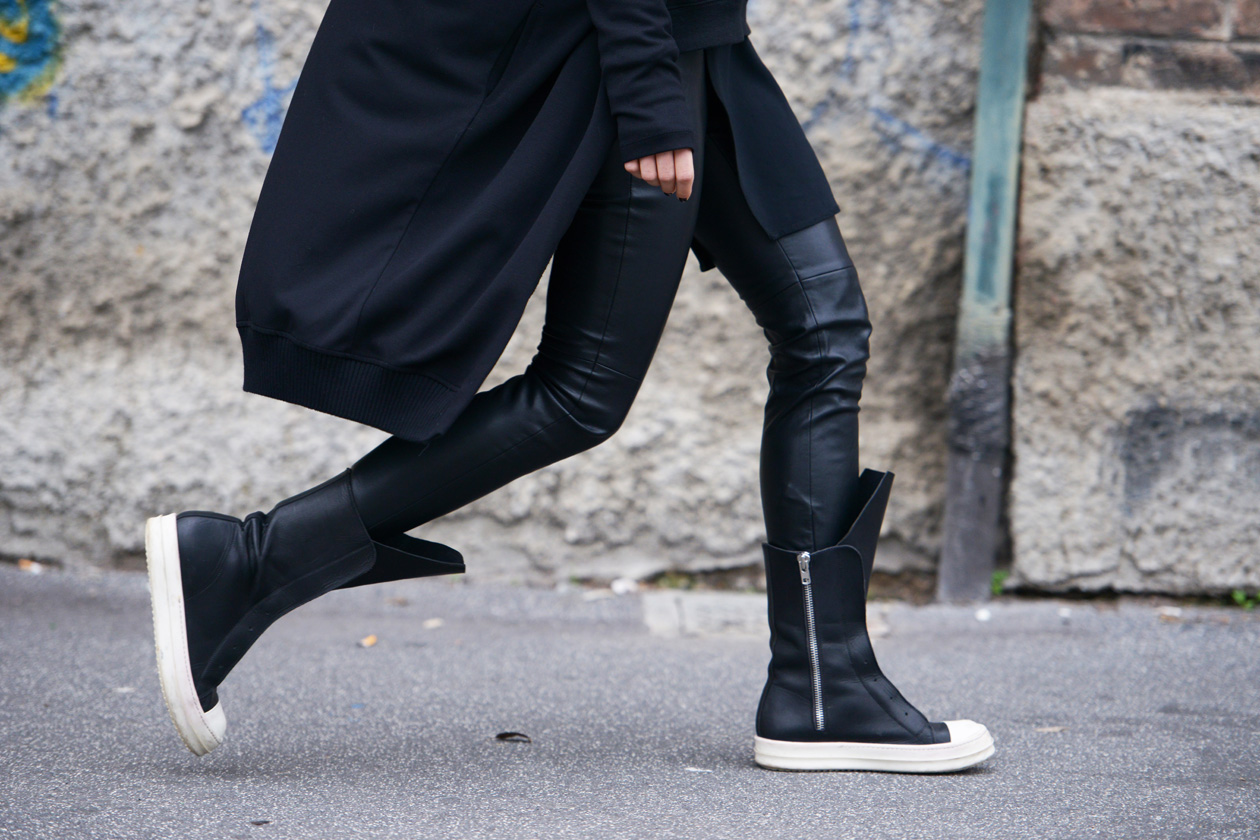 CAROLA BERNARD by GIANLUCA SENESE pantaloni acne, scarpe Rick Owens