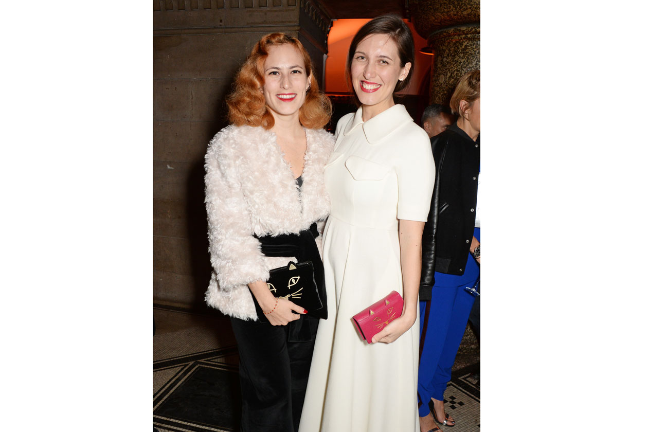 DMB BRITISH FASHION AWARDS NOMINEES DINNER Accessory Designer nominee Charlotte Dellal of Charlotte Olympia and New Establishment Designer nominee Emilia Wickstead