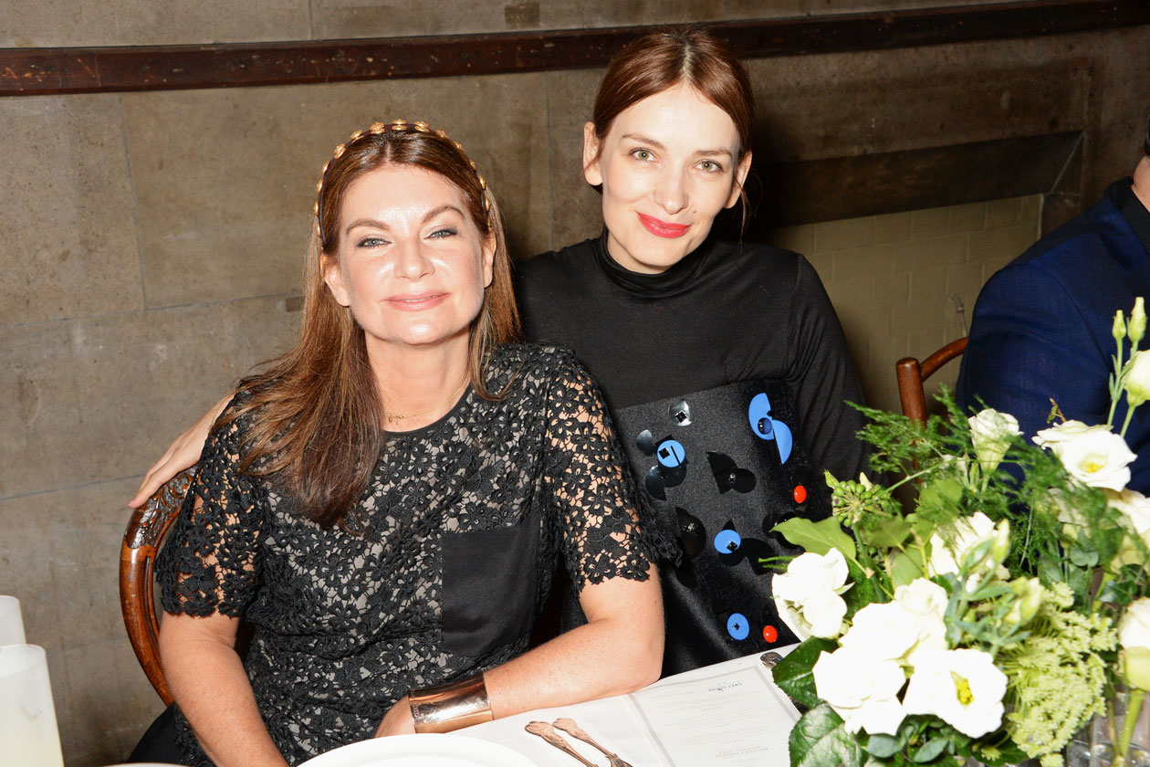 DMB BRITISH FASHION AWARDS NOMINEES DINNER British Fashion Council Chairman Natalie Massenet and Red Carpet Designer nominee Roksanda Ilincic