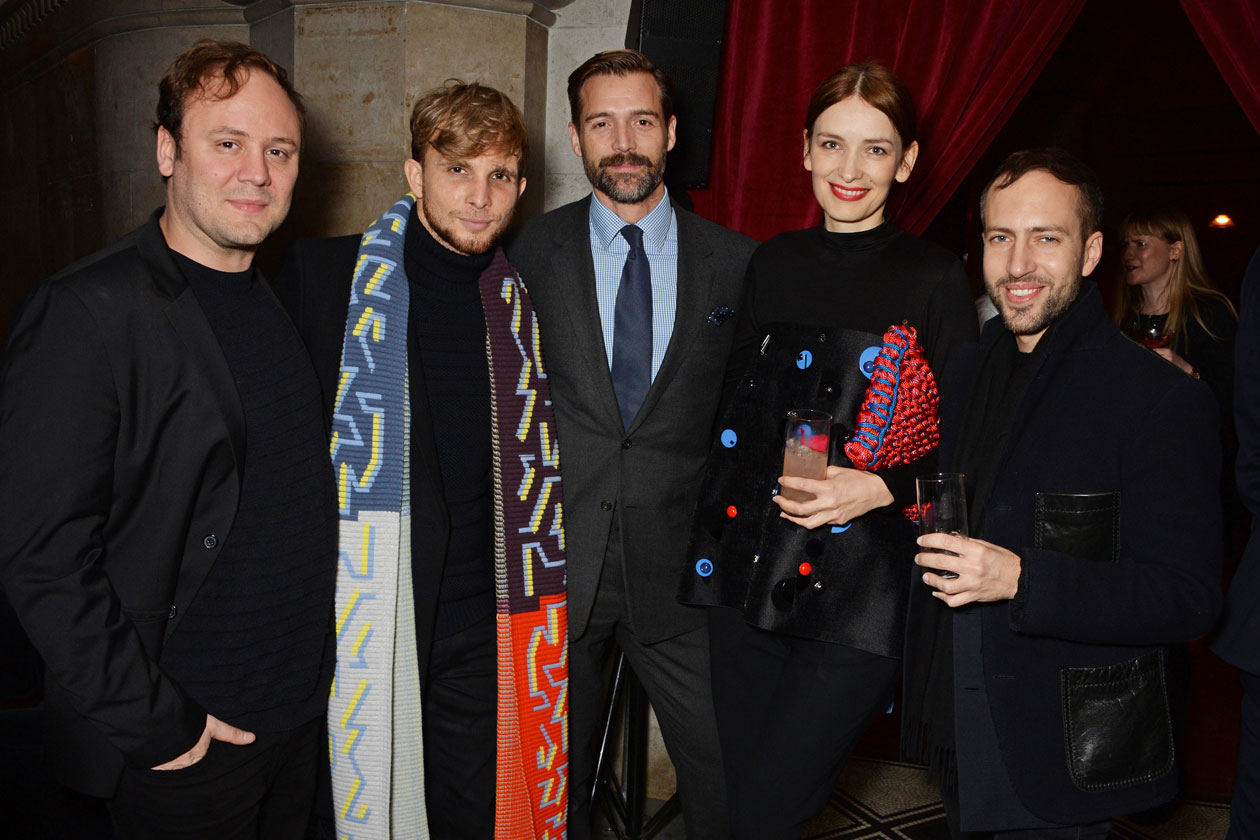 DMB BRITISH FASHION AWARDS NOMINEES DINNER Nicholas Kirkwood, Christopher de Vos, Patrick Grant, Roksanda Ilincic, Peter Pilotto