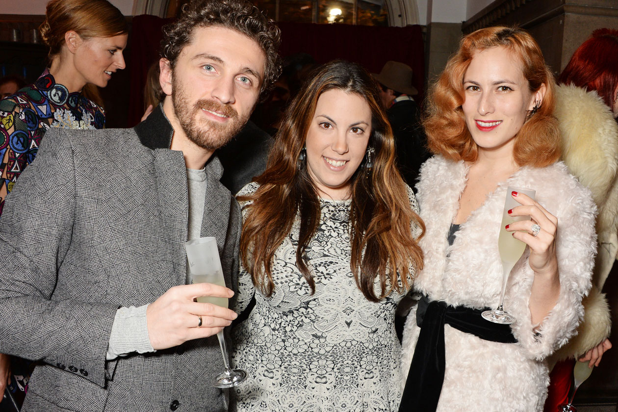 DMB BRITISH FASHION AWARDS NOMINEES DINNERDavid Koma, Red Carpet Designer nominee Mary Katrantzou and Accessory Designer nominee Charlotte Dellal of Charlotte Olympia