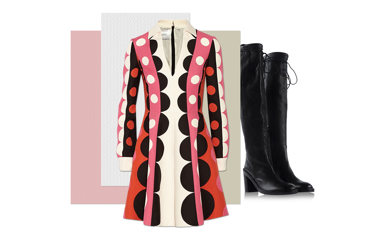 DRESS VALENTINO & BOOTS ANN DEMEULEMEESTER