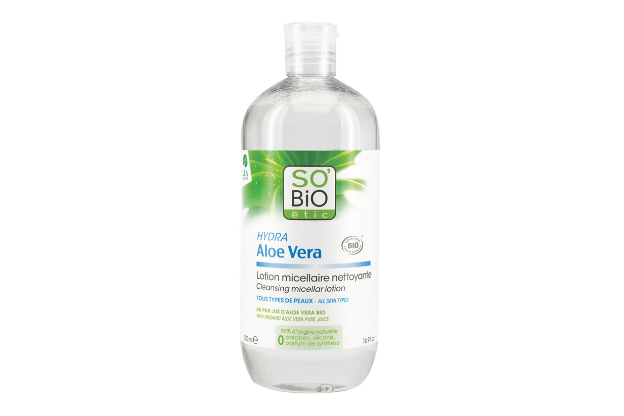 Detergenti viso: SO’Bio étic Aloe Vera Lozione Detergente Micellare
