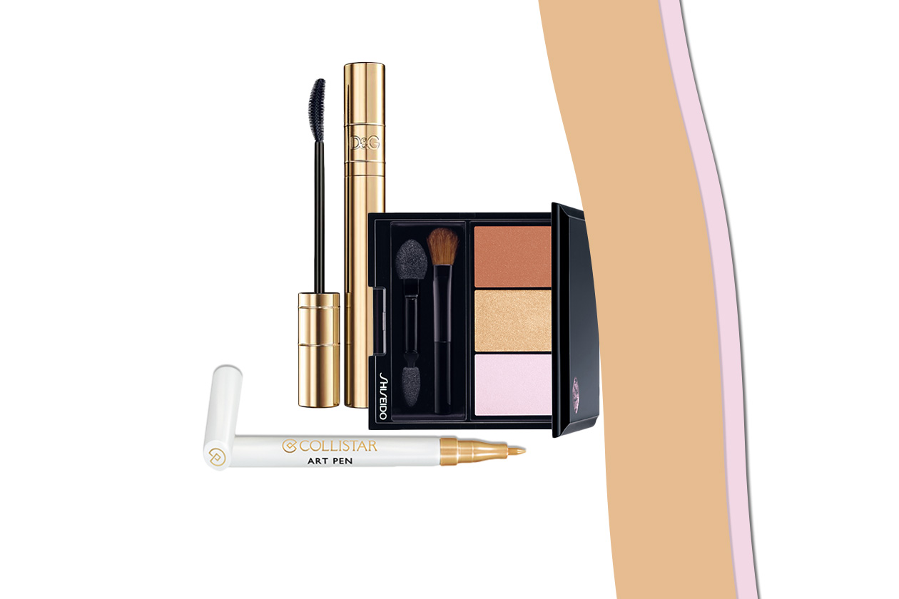 Polveri satinate e luminose che accendono lo sguardo è il look scelto da Olivia Munn (Shiseido – Dolce&Gabbana – Collistar )