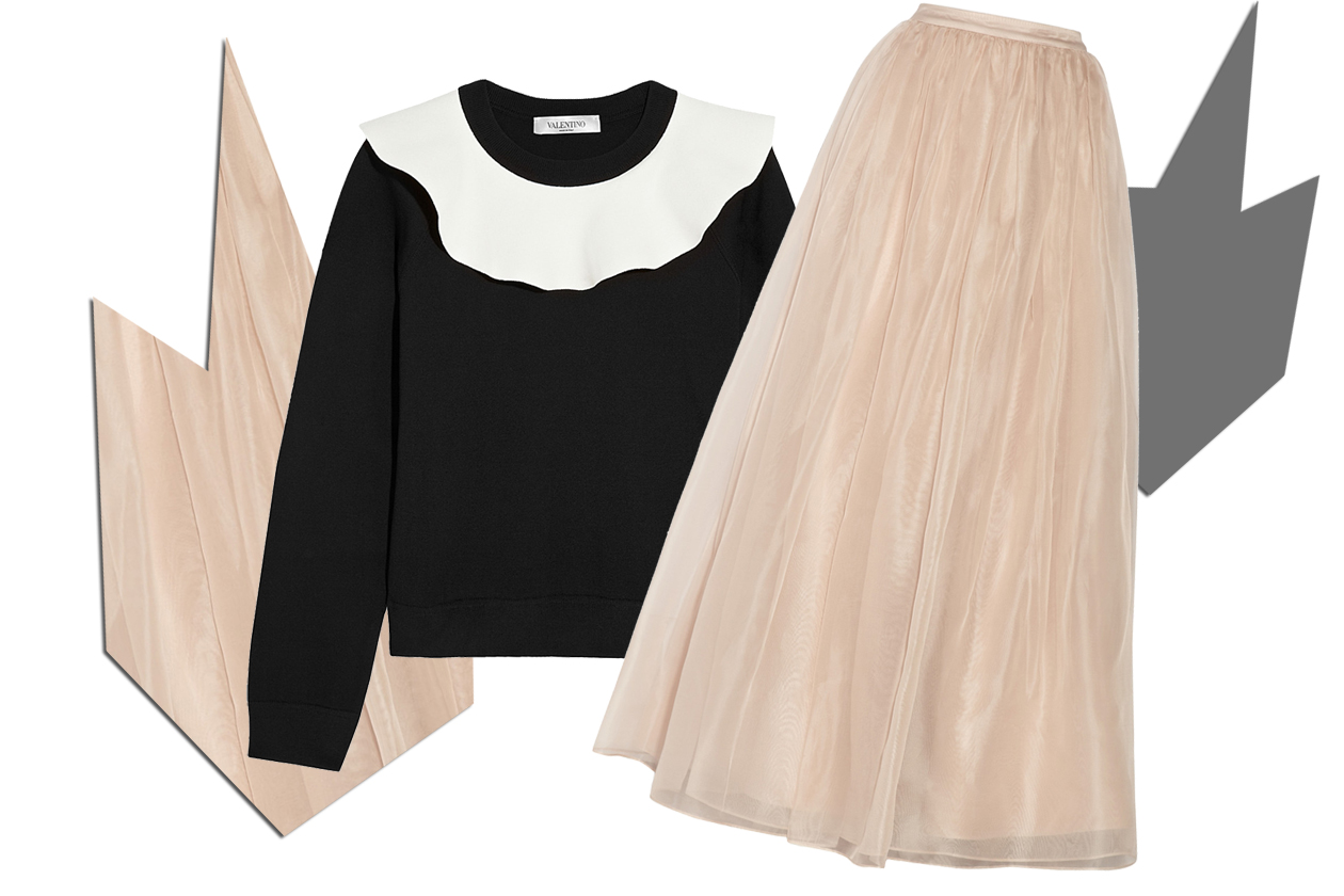 SKIRT ALICE+OLIVIA & JUMPER VALENTINO