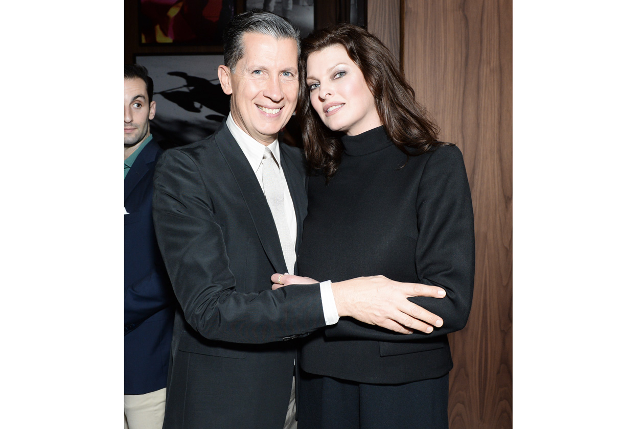 Stefano Tonchi and Linda Evangelista THE MIAMI BEACH EDITION HOTEL launches with a celebration for W MAGAZINE