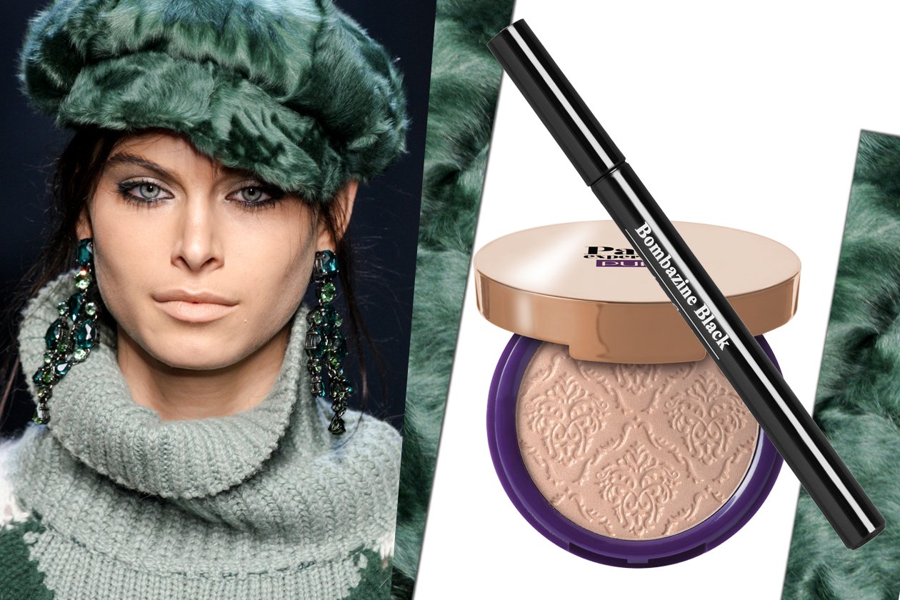 Trucco abbinato al cappello: Fake fur