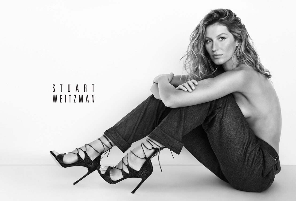 Gisele Bündchen protagonista della campagna PE 2015 di Stuart Weitzman