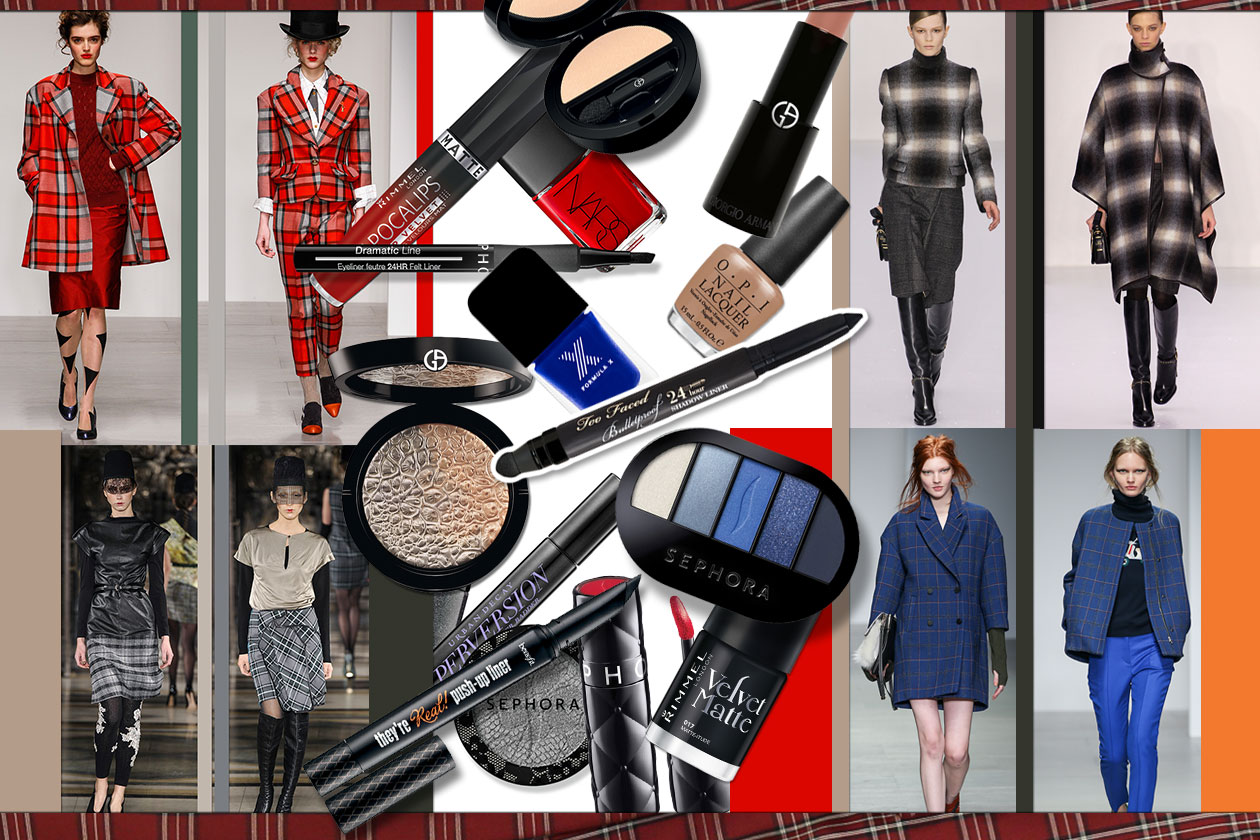 Tartan: come abbinarlo al trucco, la selezione beauty & fashion per l’A/I 2014-15