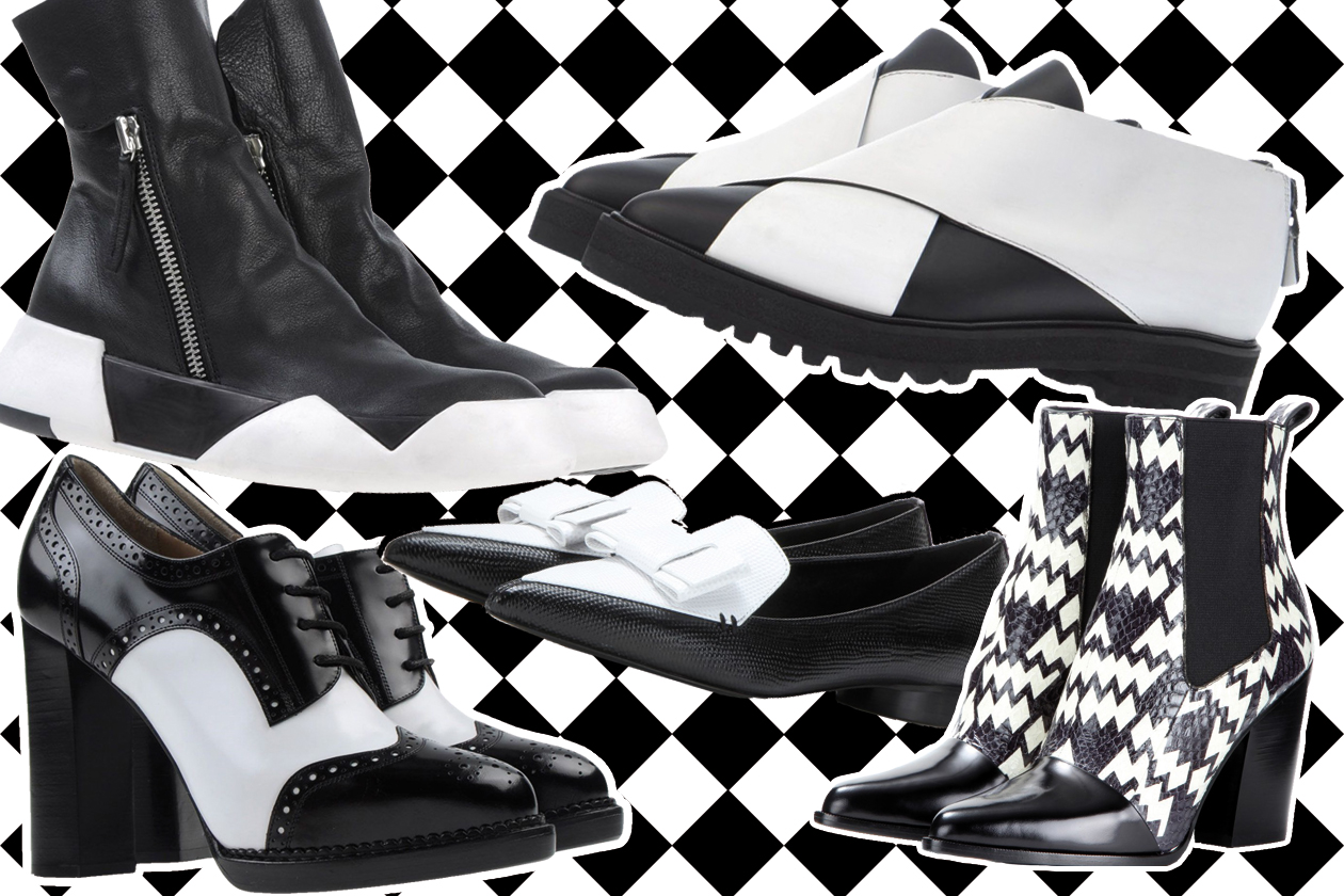 Scarpe in bianco e nero tra le tendenze per l’Autunno-Inverno 2014-15