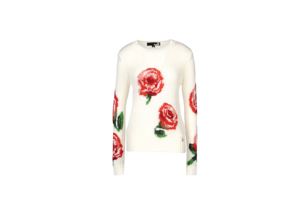 rose rosse, love moschino