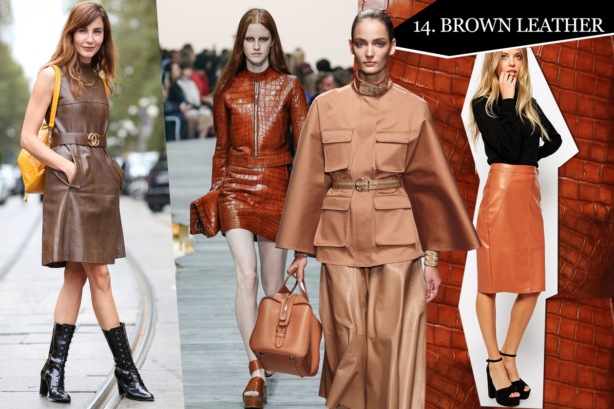 14. Brown leather