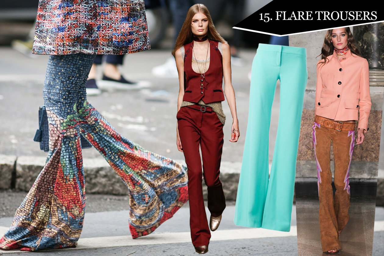 15. Flare trousers