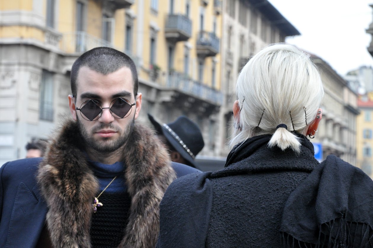 Beauty on the streets: white hair