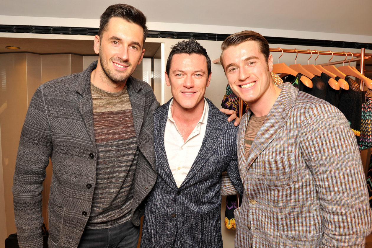 Ottavio Missoni & Luke Evans & Giacomo Missoni 2