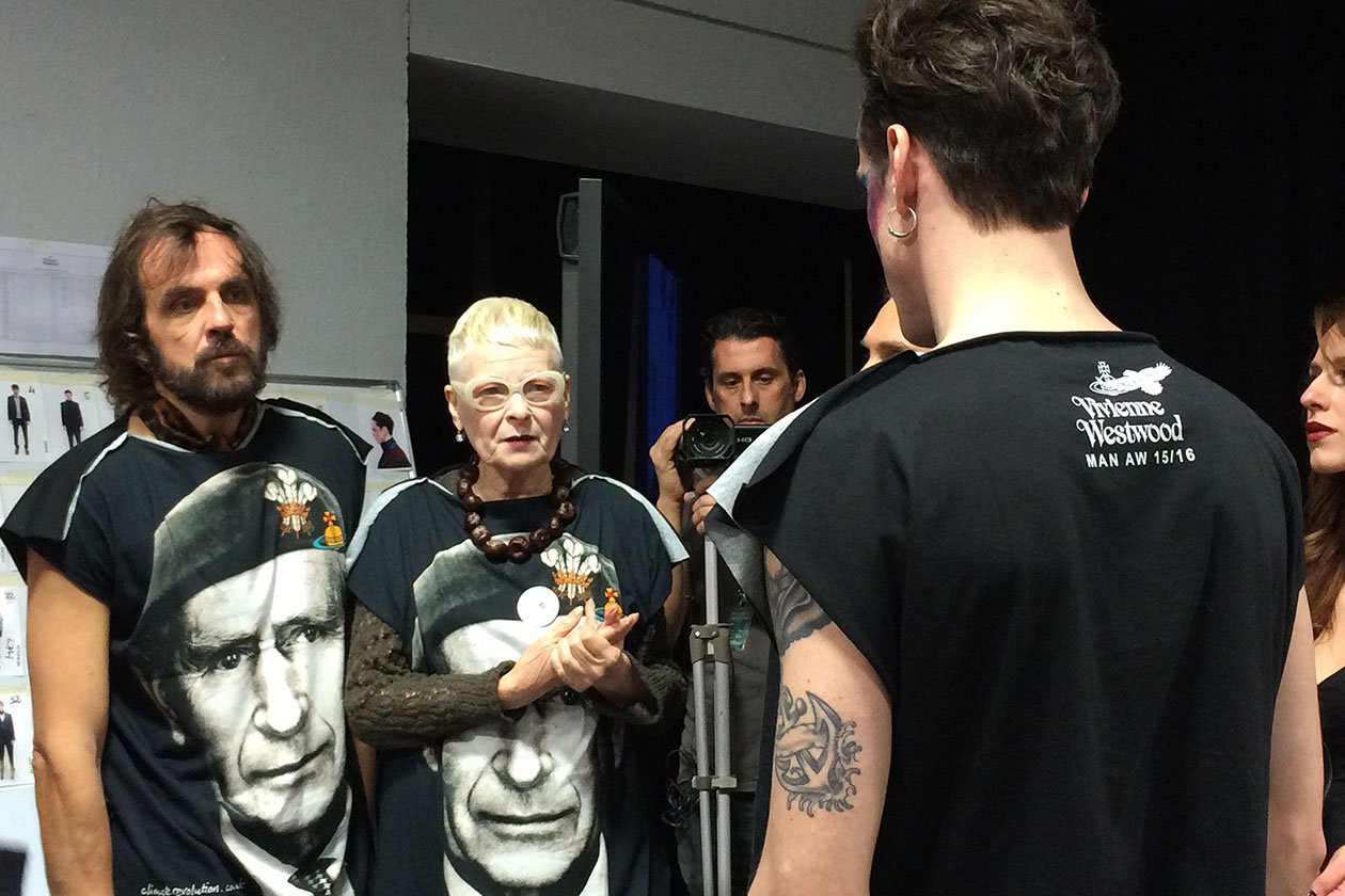 Vivienne Westwood nel backstage