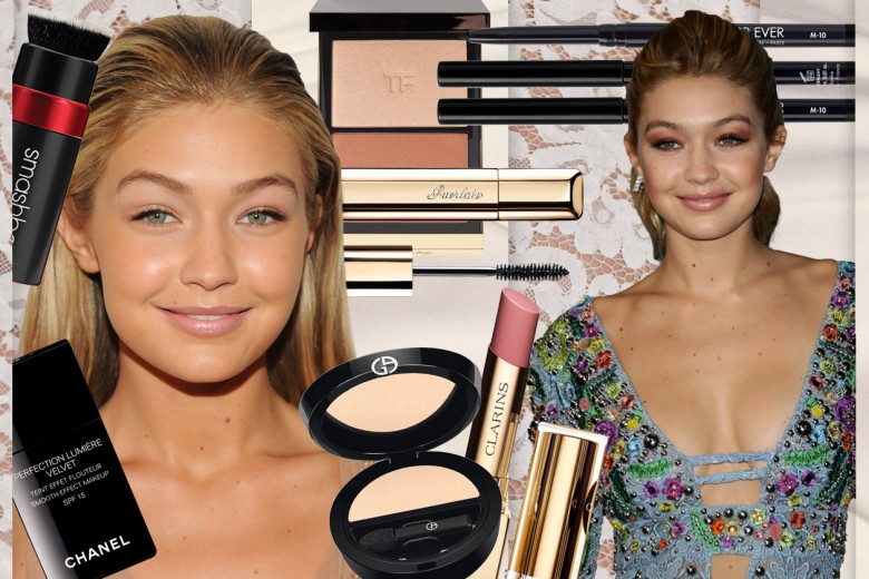 Gigi Hadid beauty look: incarnato radioso e labbra nude