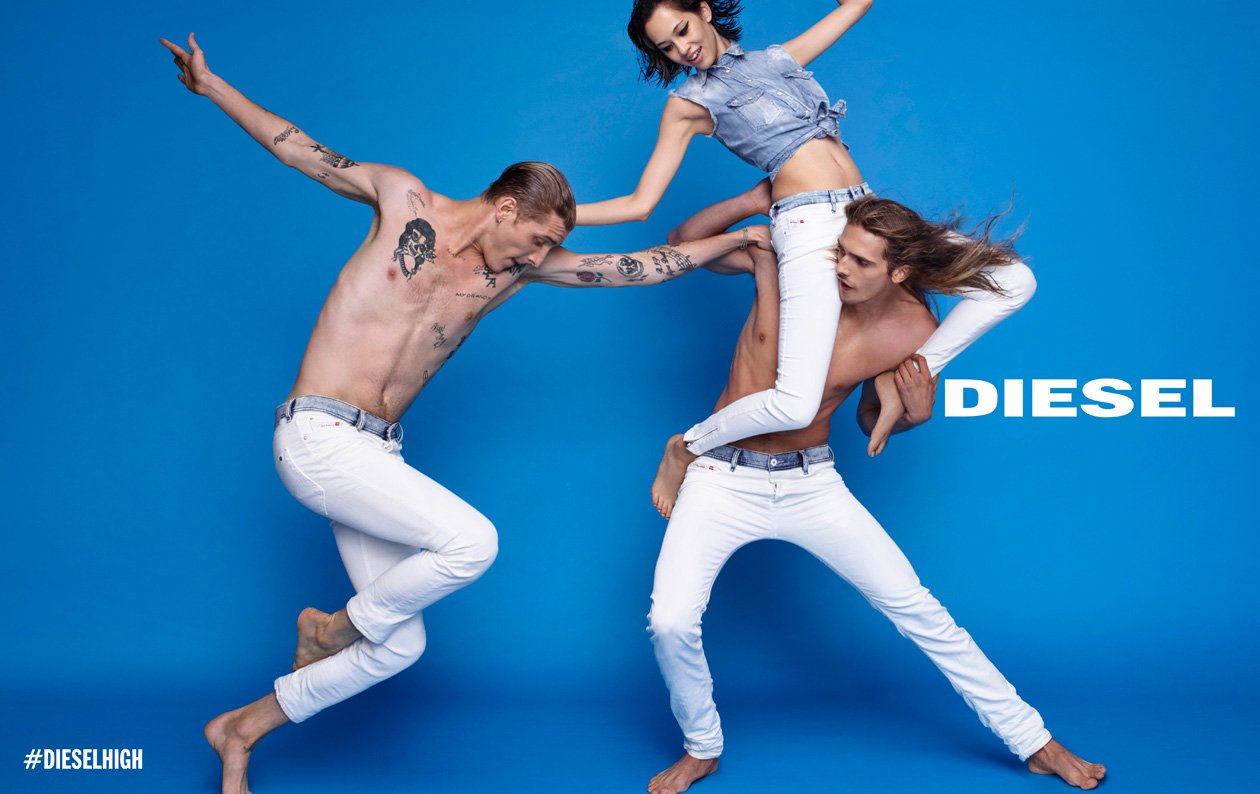 DIESEL SS15 AD DPS 06 WHITE DENIM