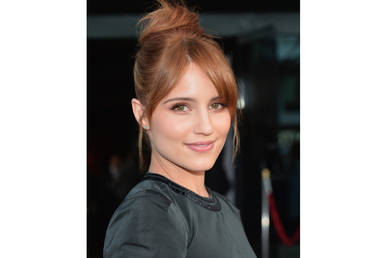 Dianna Agron capelli: chignon alto