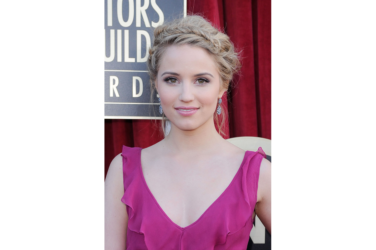 Dianna Agron capelli: raccolto boho chic