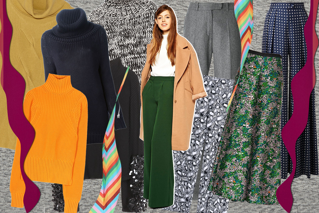 Pantaloni A Palazzo In Maglia Donna, Marrone | Milano