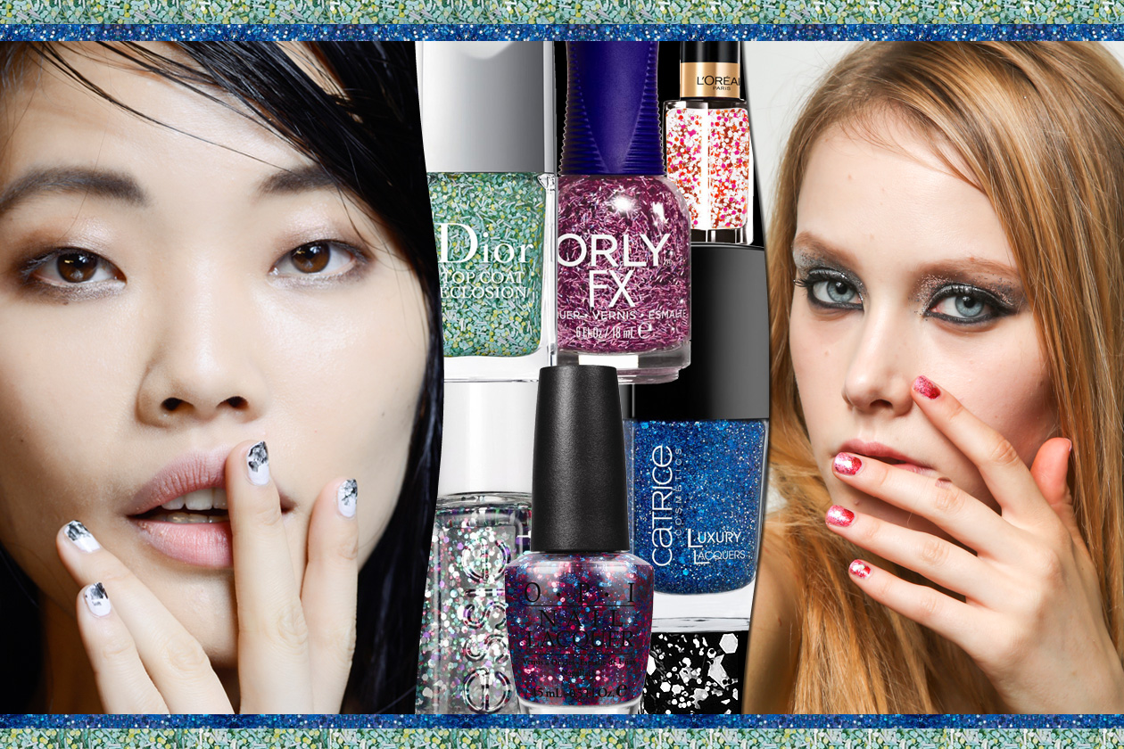 Top coat glitter, flakes e confetti: le novità del 2015