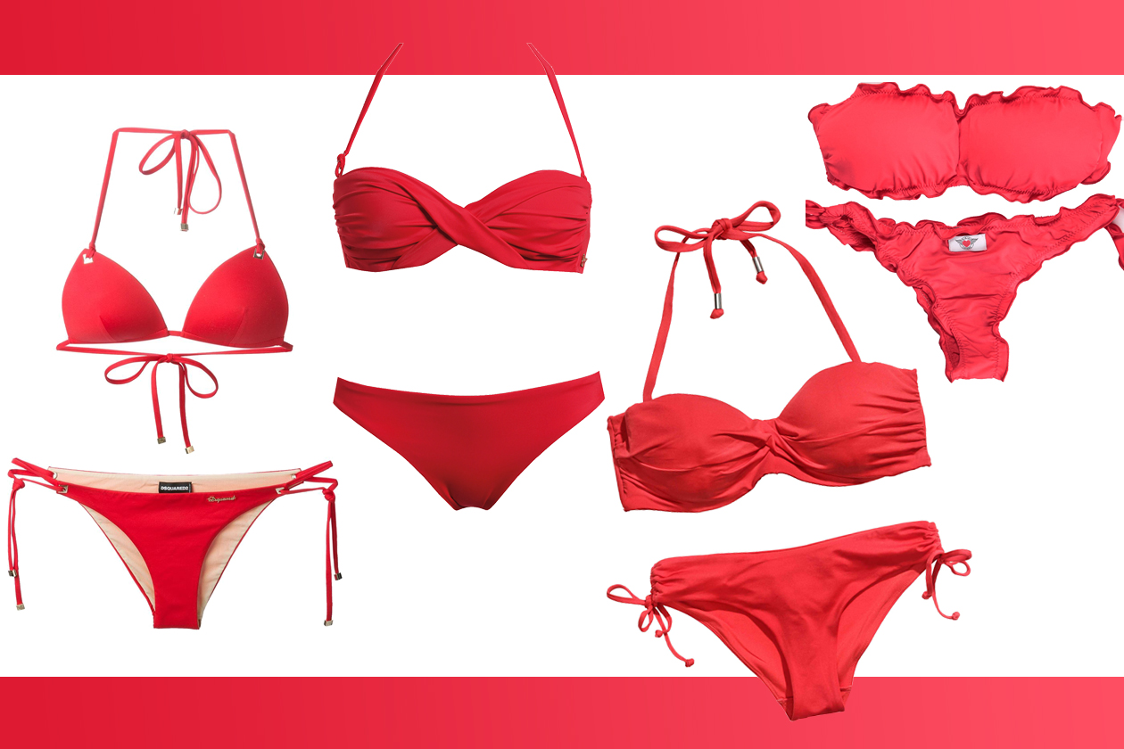 COSTUMI DA BAGNO: rosso