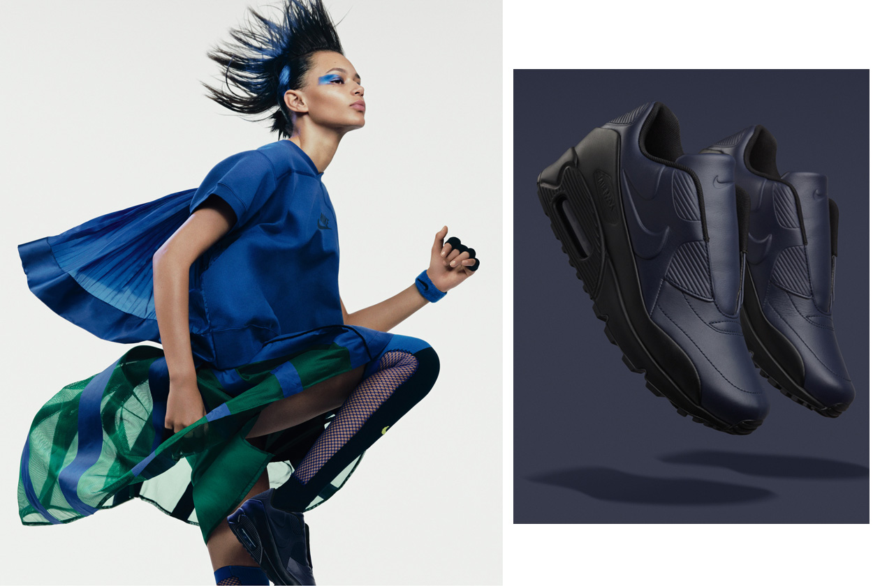 NikeLab x sacai Binx wearing Tech Fleece Crew and Sport Skirt 2 original