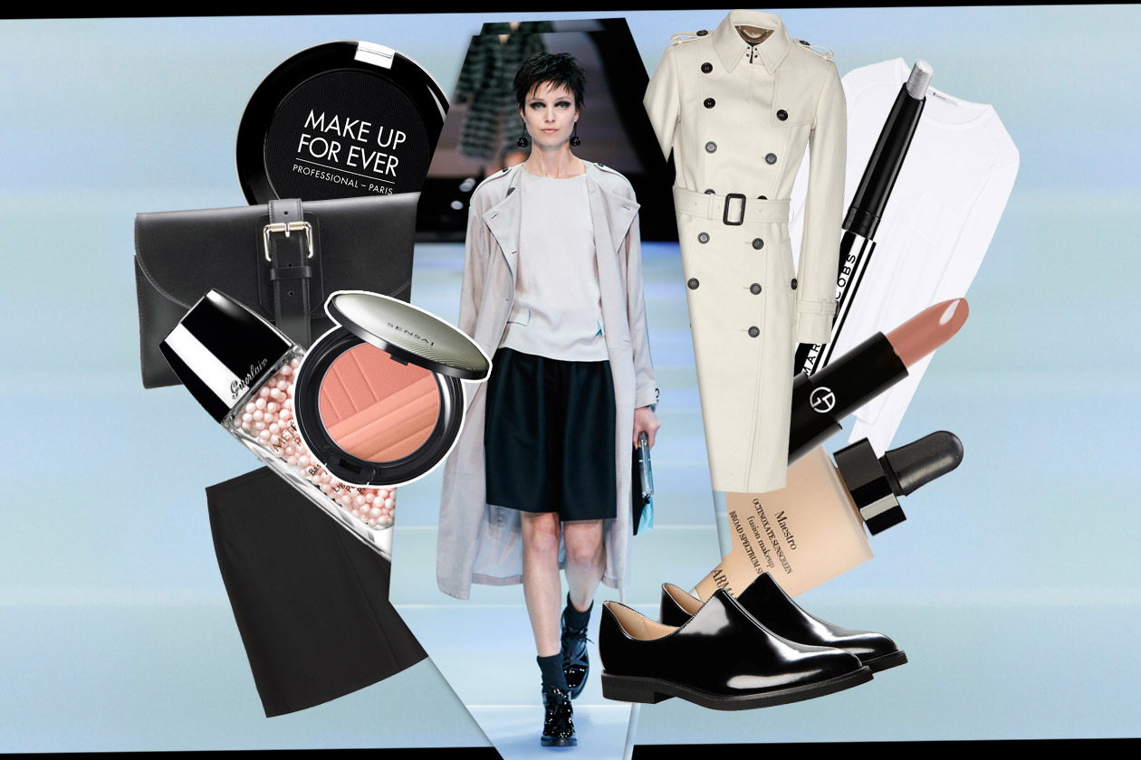 Trucco minimal e trench: gli abbinamenti beauty & fashion proposti da Grazia.IT