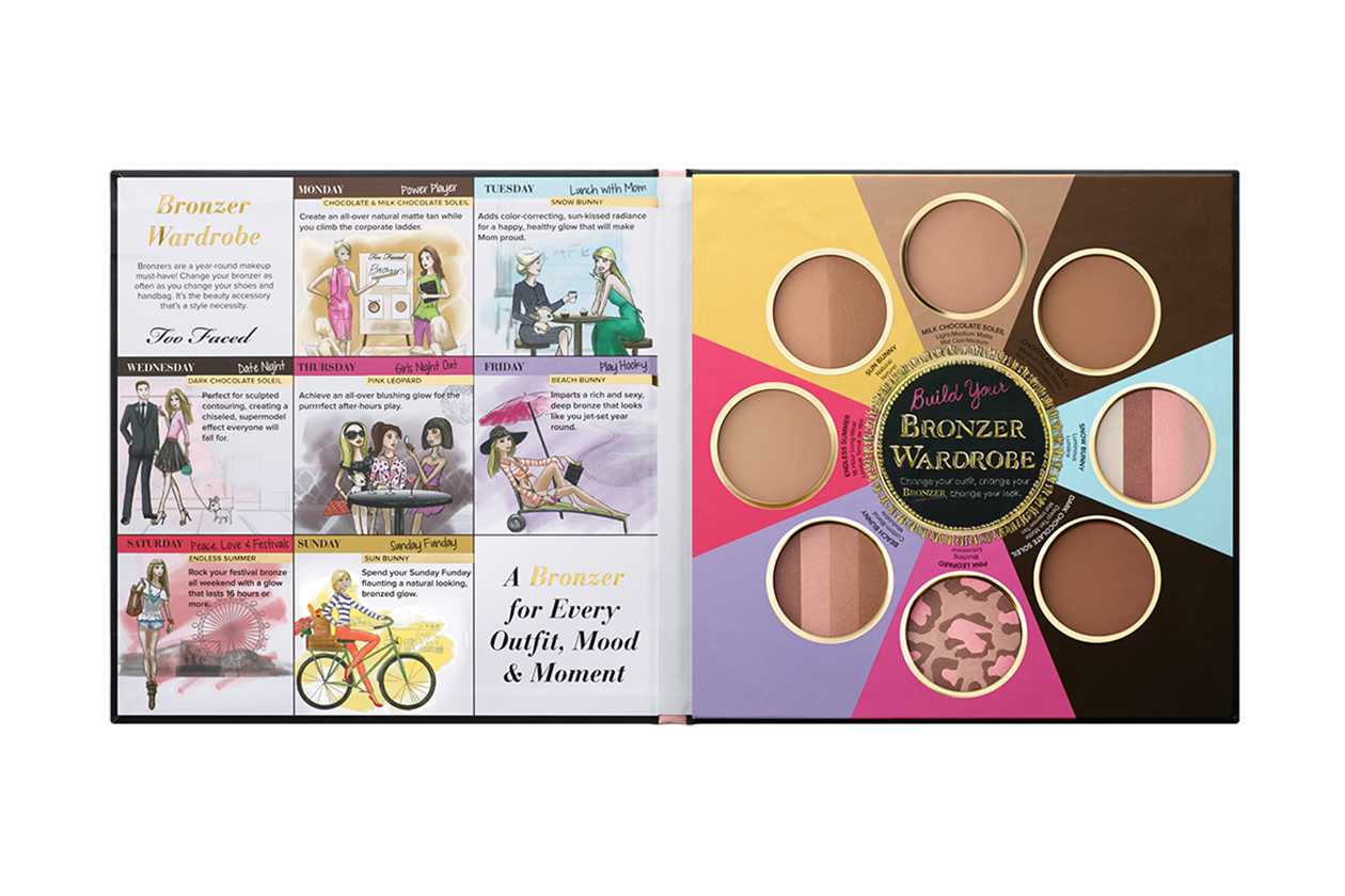 Contouring viso: Too Faced Little Black Book of Bronzers