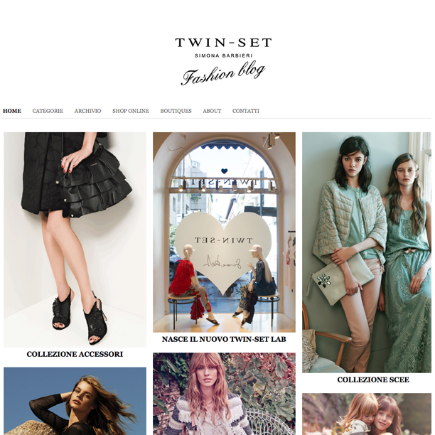 Online il blog di Twin-Set, per entrare nel mondo di Simona Barbieri