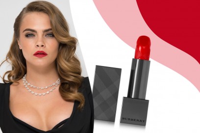 Rossetti rossi da red carpet: Burberry Kisses in Military Red – Cara Delevingne