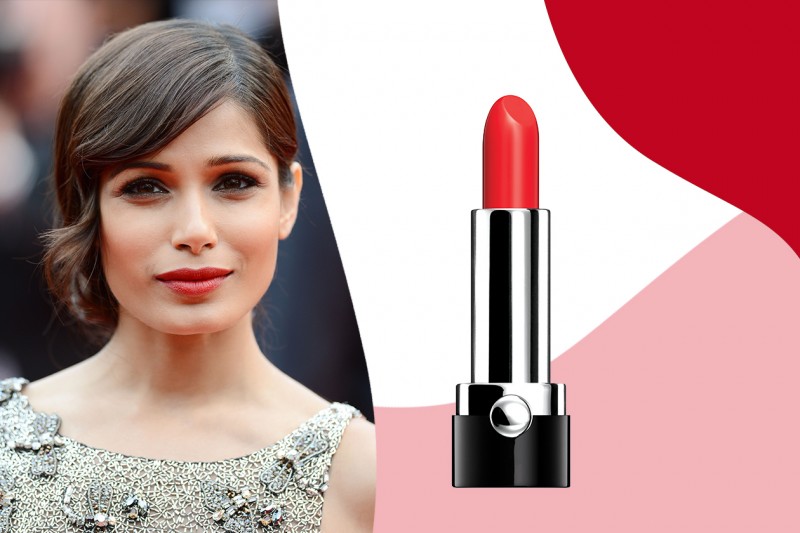 Rossetti rossi da red carpet: Le Marc Lip Crème in Goddess di Marc Jacobs Beauty – Freida Pinto