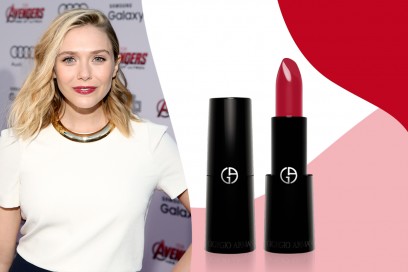 Rossetti rossi da red carpet: Rouge Armani in 400 di Giorgio Armani Beauty – Elizabeth Olsen