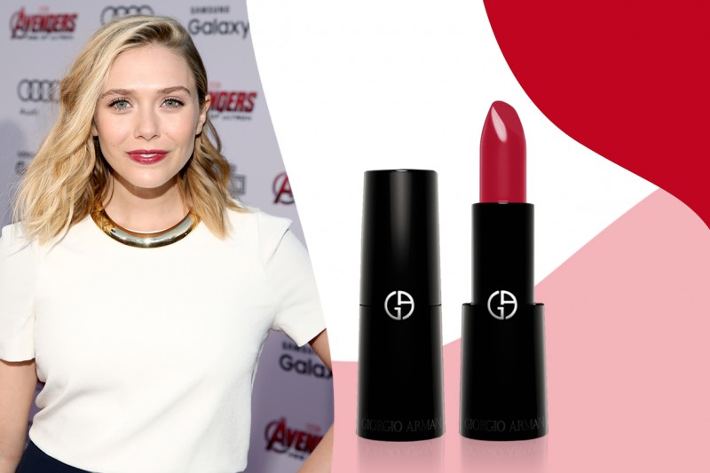 Rossetti rossi da red carpet: Rouge Armani in 400 di Giorgio Armani Beauty – Elizabeth Olsen