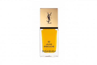 Unghie fluo: giallo senape con YSL La Laque Couture Jaune Babouche